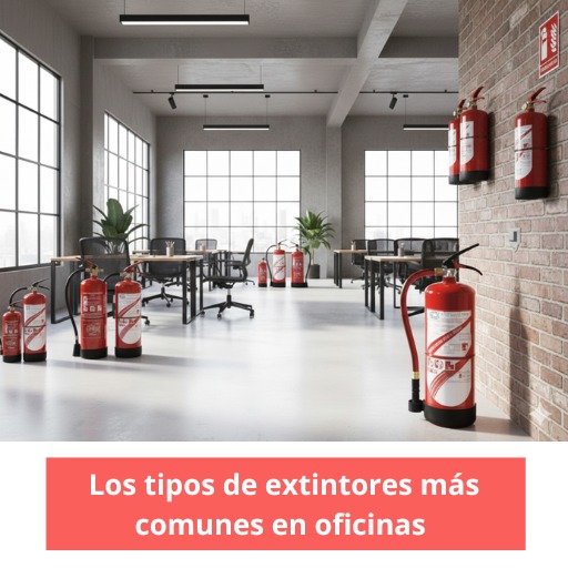 Los tipos de extintores más comunes en oficinas