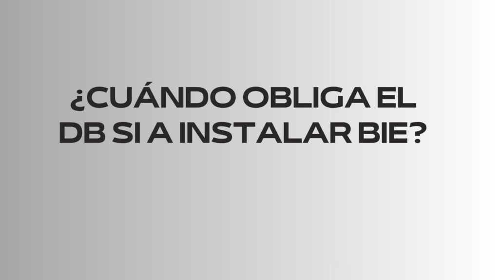 Cuándo obliga el DB SI a instalar BIE. Requisitos del CTE DB SI para la instalación de bocas de incendio equipadas.